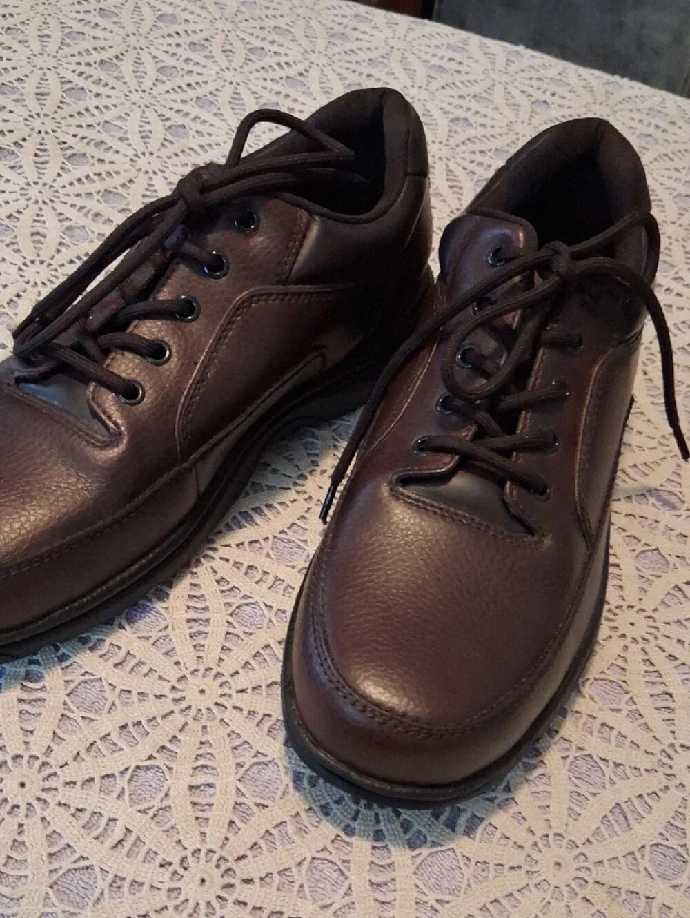 Rockport Brown Leather Lace-Up Casual Oxfords